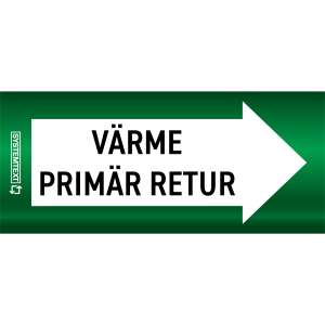 Rörmärkning Recycled Värme primär retur - VVS - 10 m x 160 mm