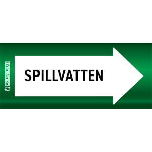 Rörmärkning Recycled Spillvatten - VVS - 10 m x 160 mm