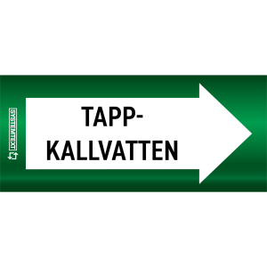 Rörmärkning Recycled Tappkallvatten - VVS - 10 m x 160 mm