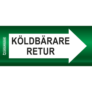 Rörmärkning Recycled Köldbärare retur - VVS - 10 m x 160 mm
