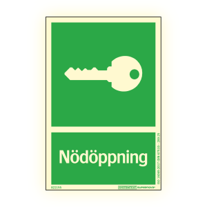 Supernova® Nödöppning - Skylt - 100x150 mm